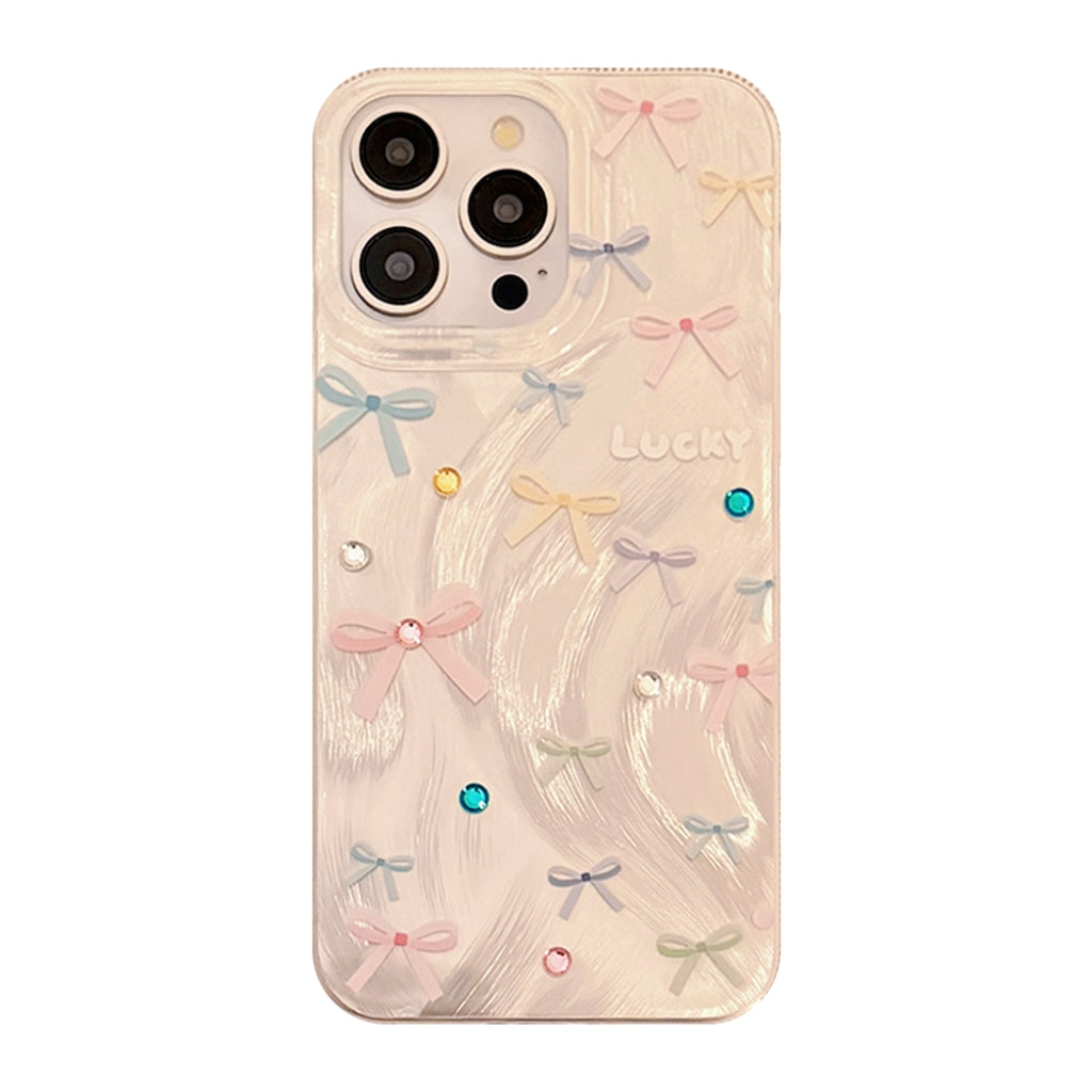 Dopamine colorful bow anti-falling iphone case
