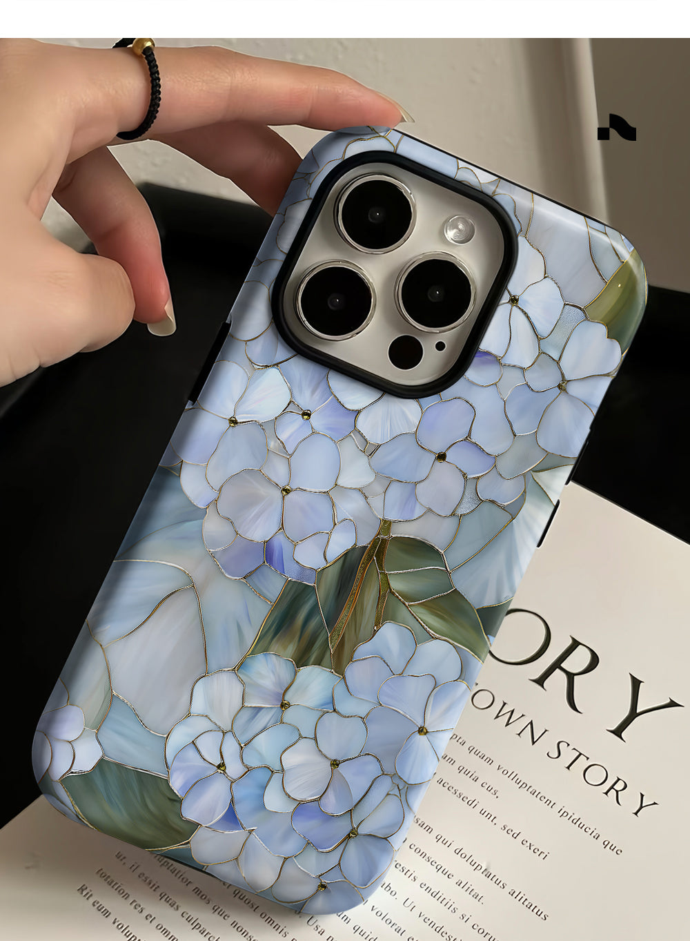 Blue hydrangea Magnetic iPhone Case