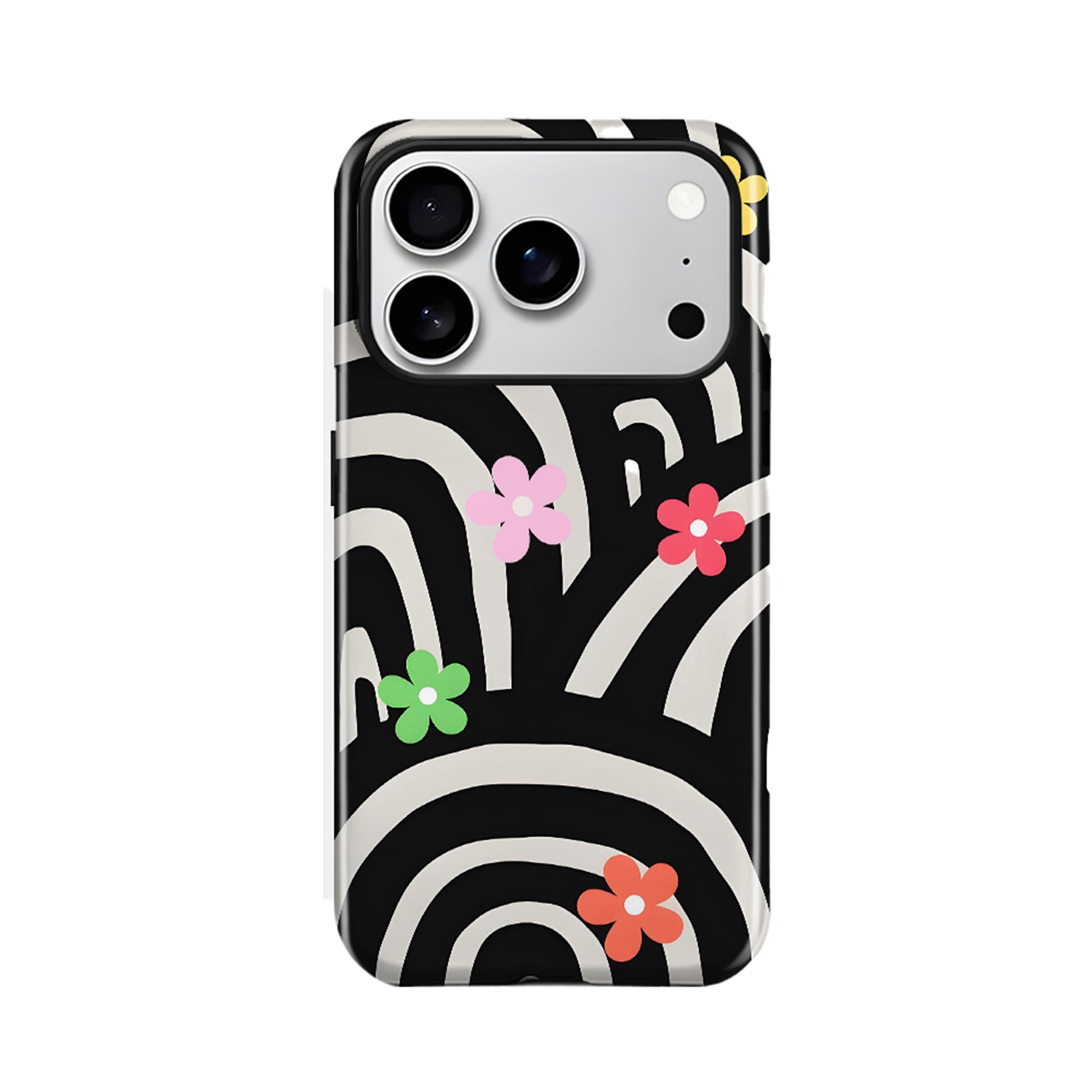 Black and White Striped Magnetic Phone Case