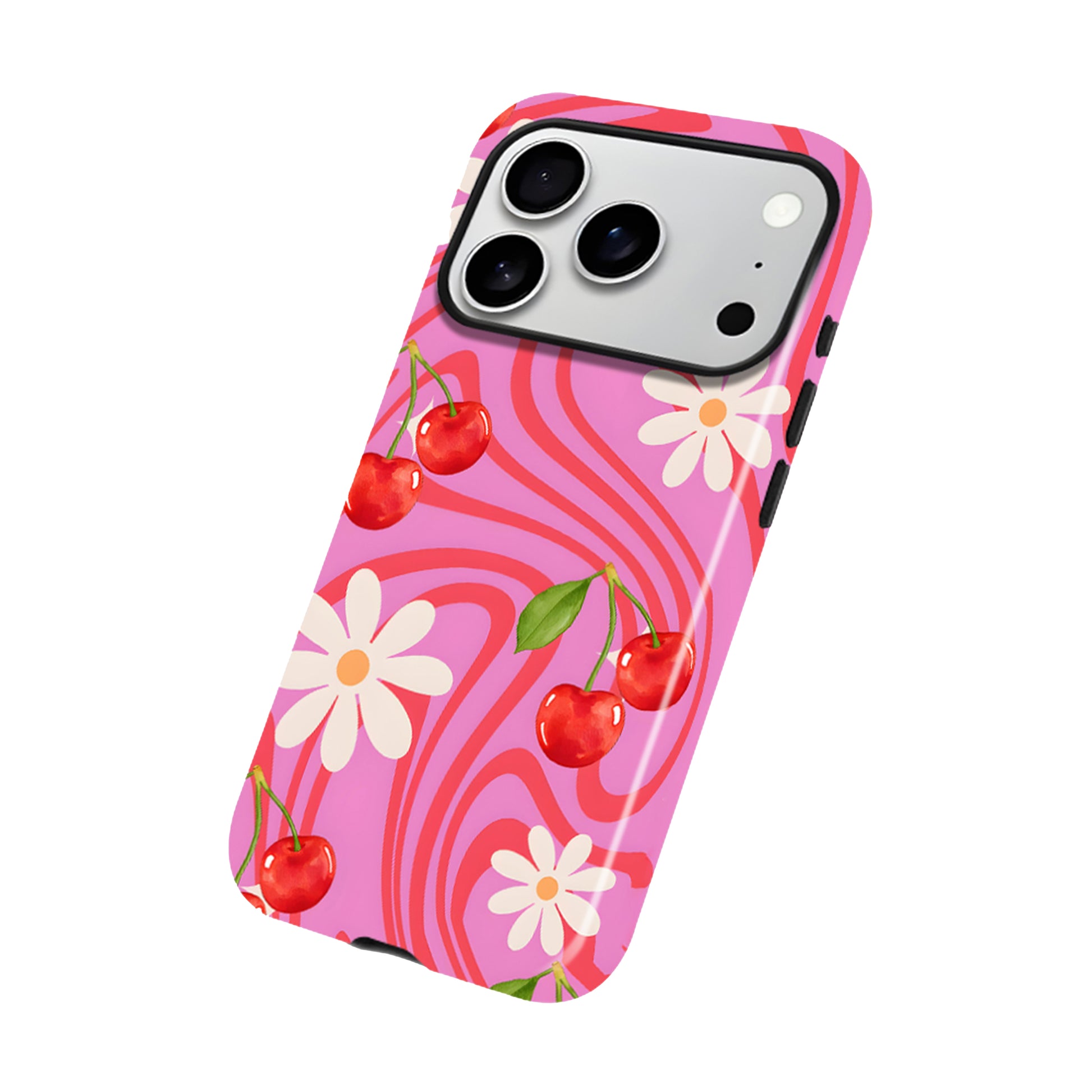 Pink Cherry Creative Magnetic iPhone Case