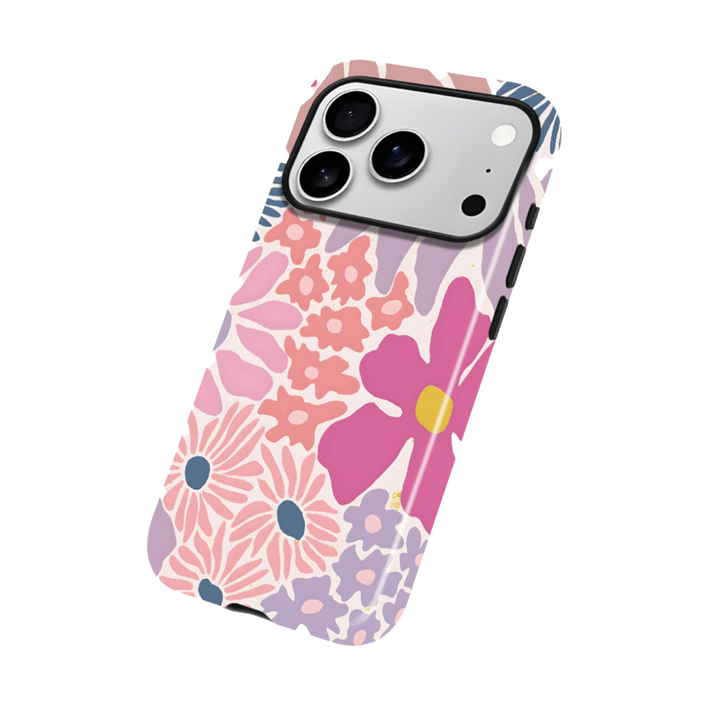 Pink Floral Magnetic iPhone Case