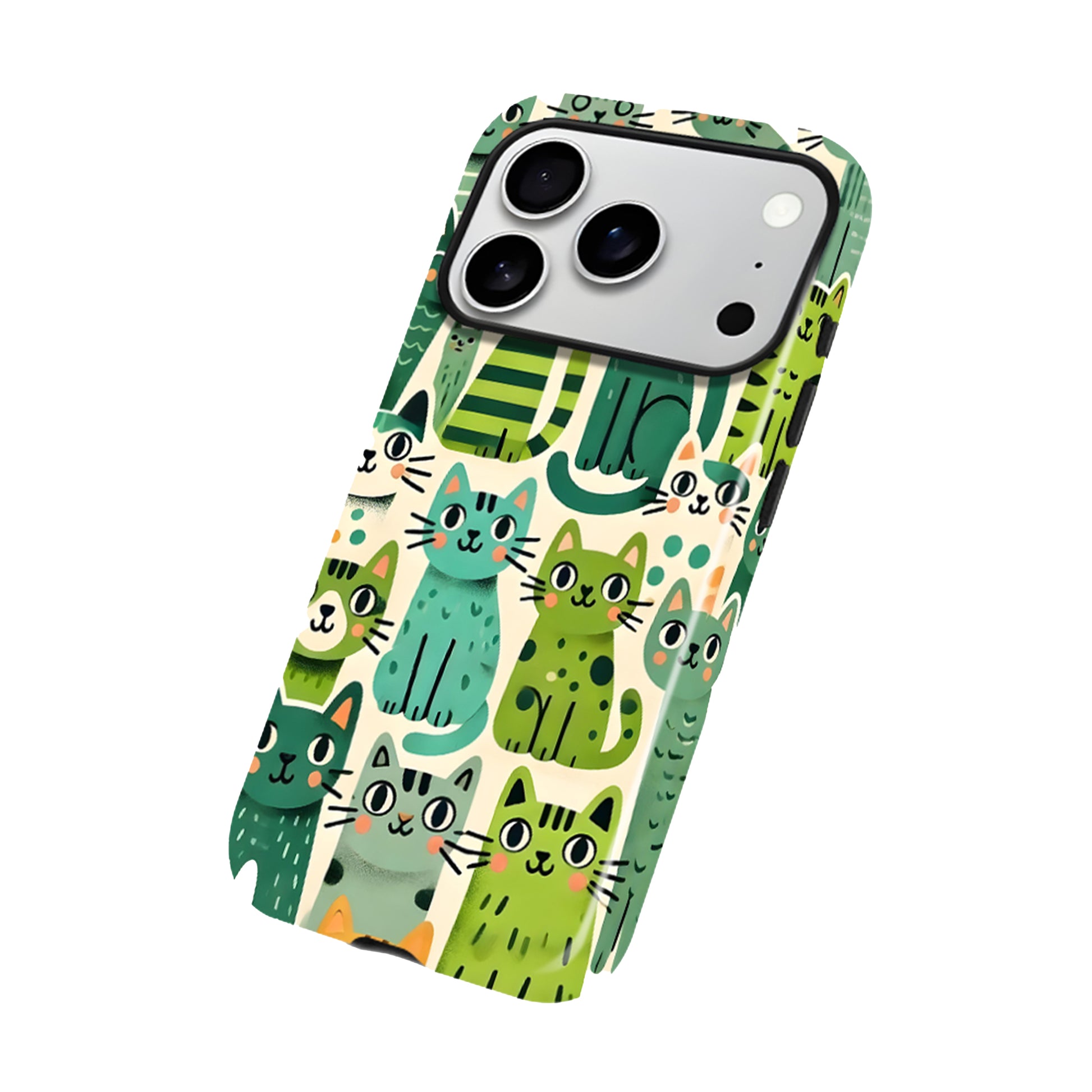 Green Kitten Magnetic iPhone Case