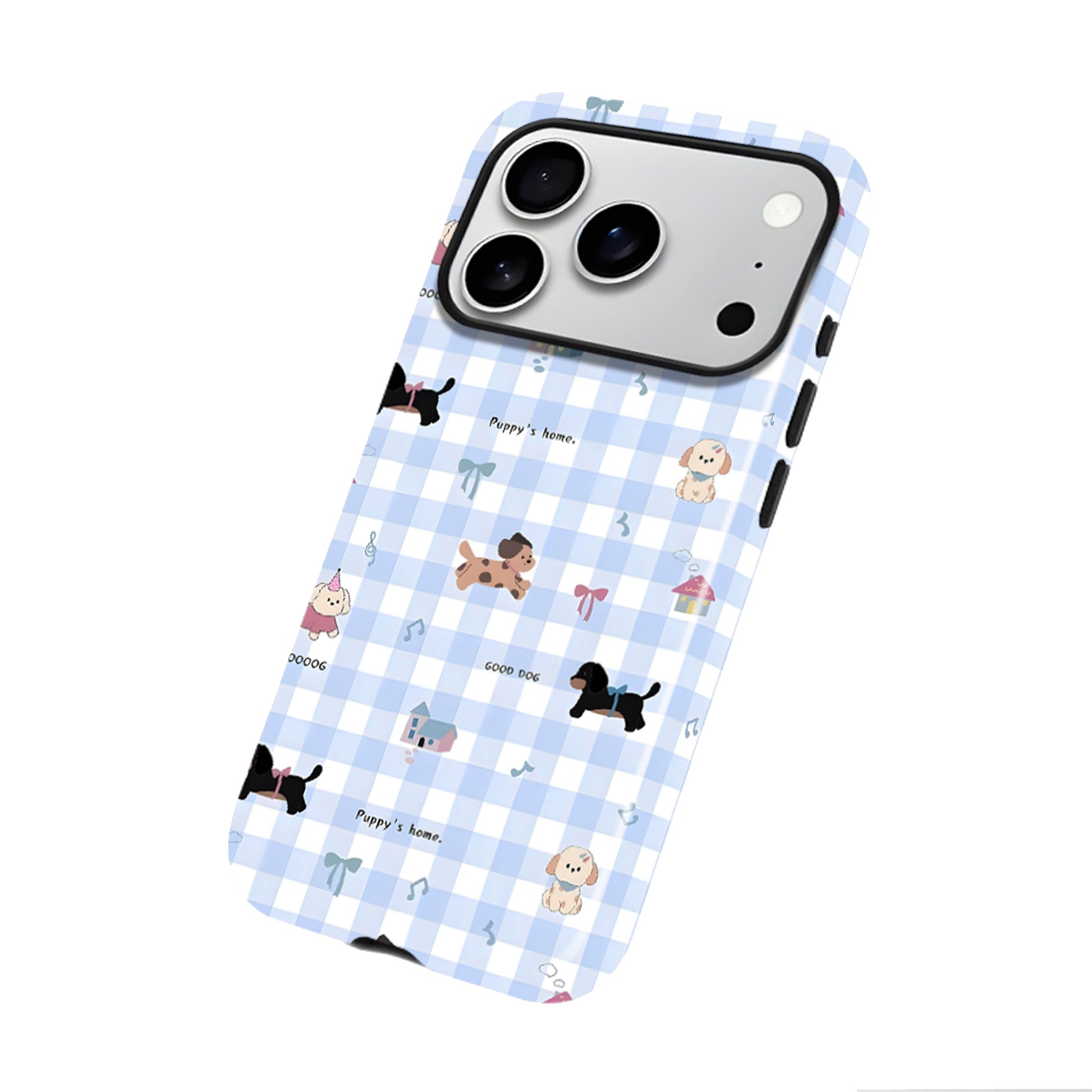 Checkered Puppy Magnetic Phone Case