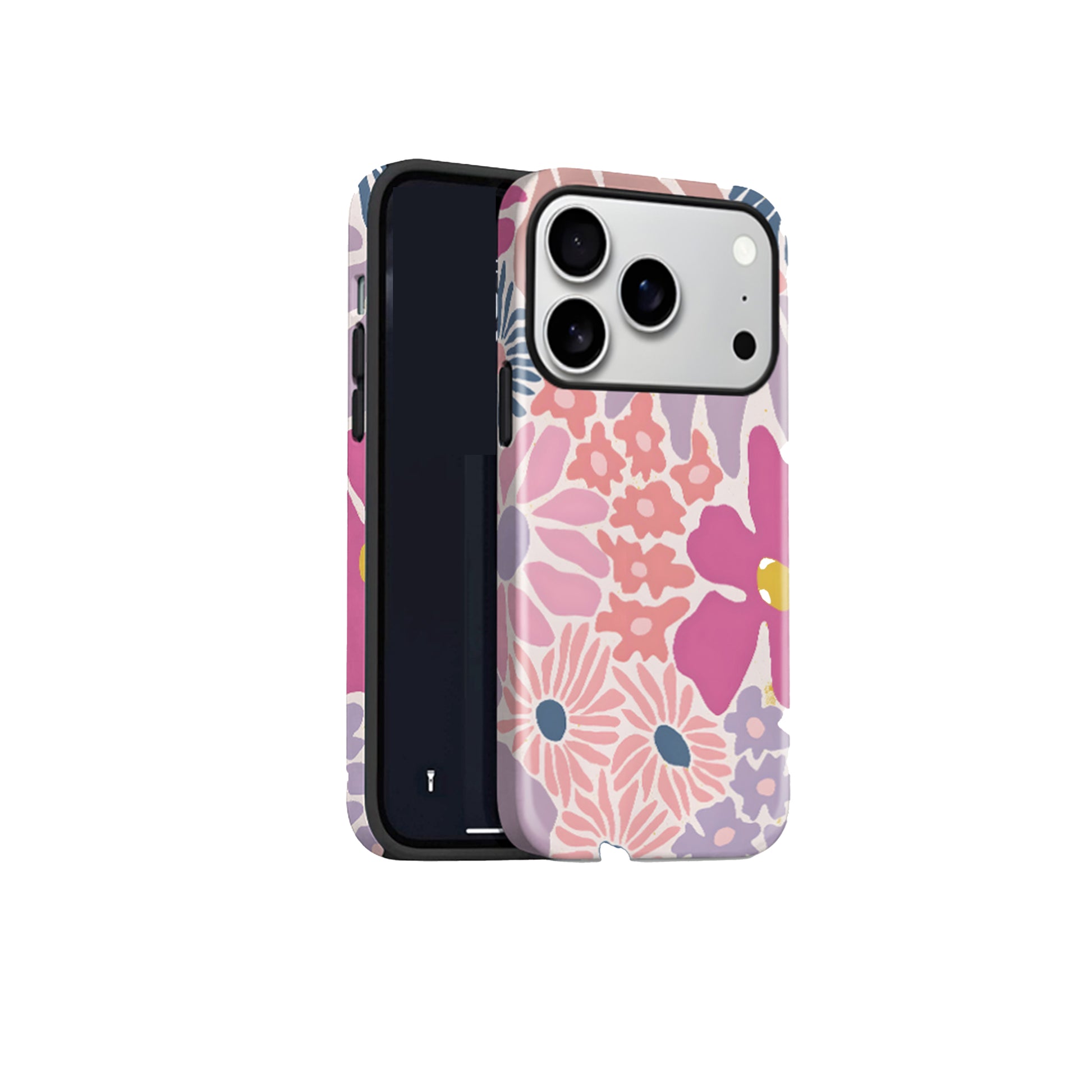 Pink Floral Magnetic iPhone Case