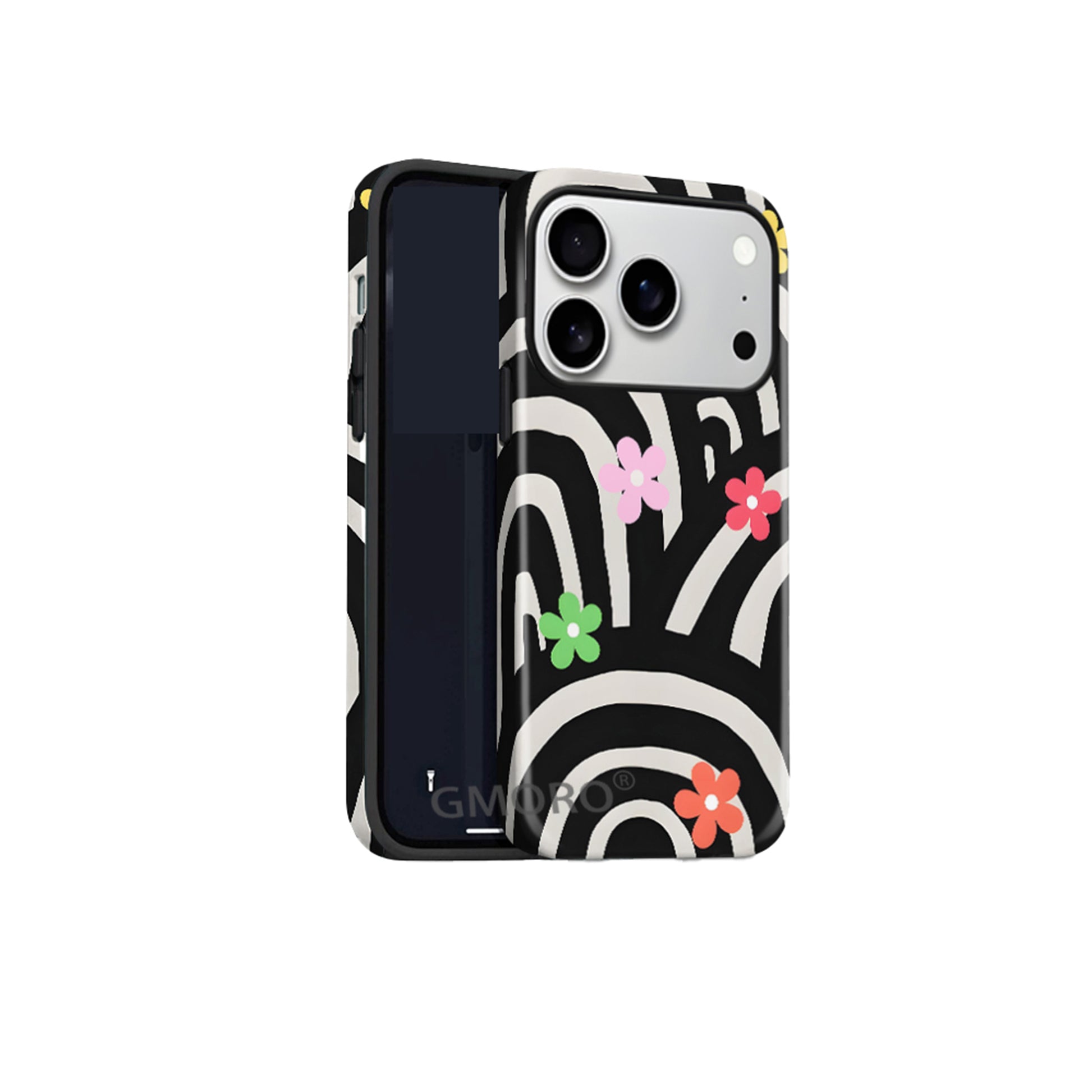 Black and White Striped Magnetic Phone Case