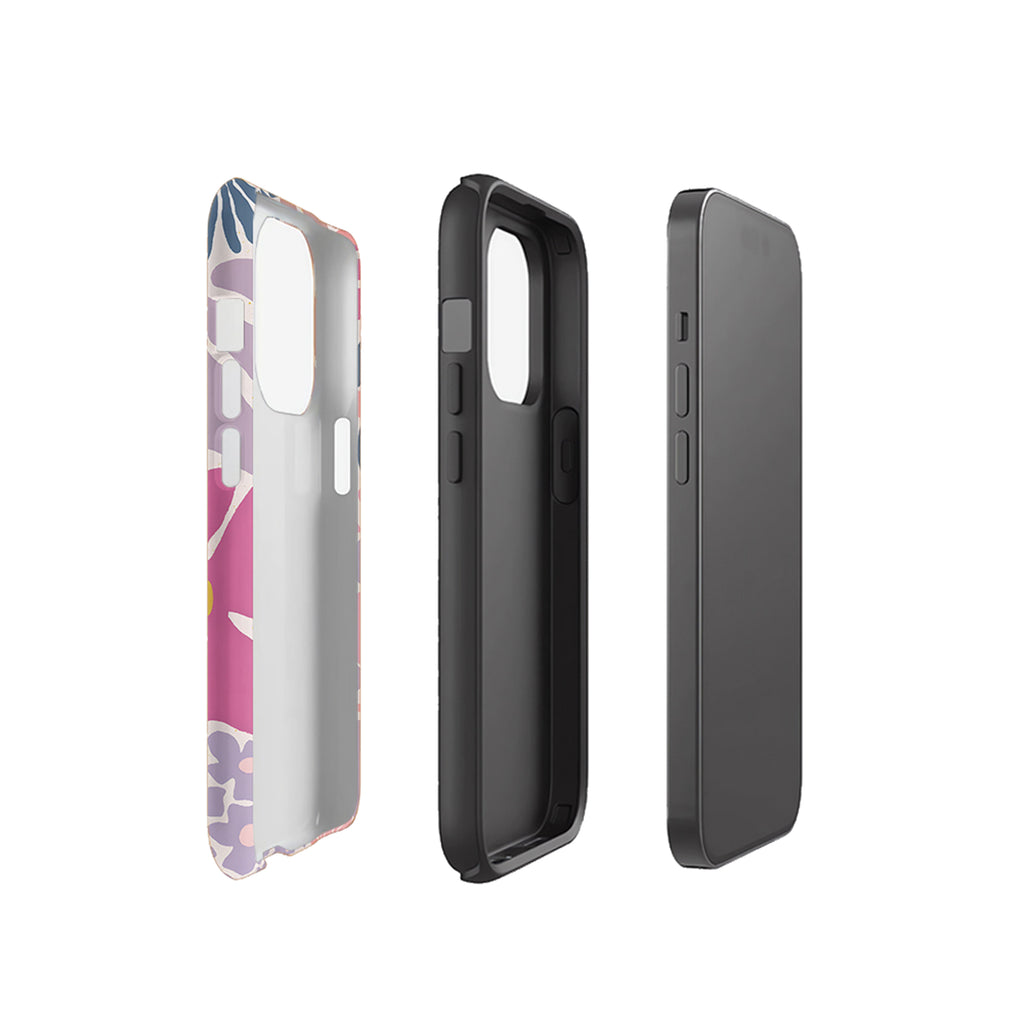 Pink Floral Magnetic iPhone Case