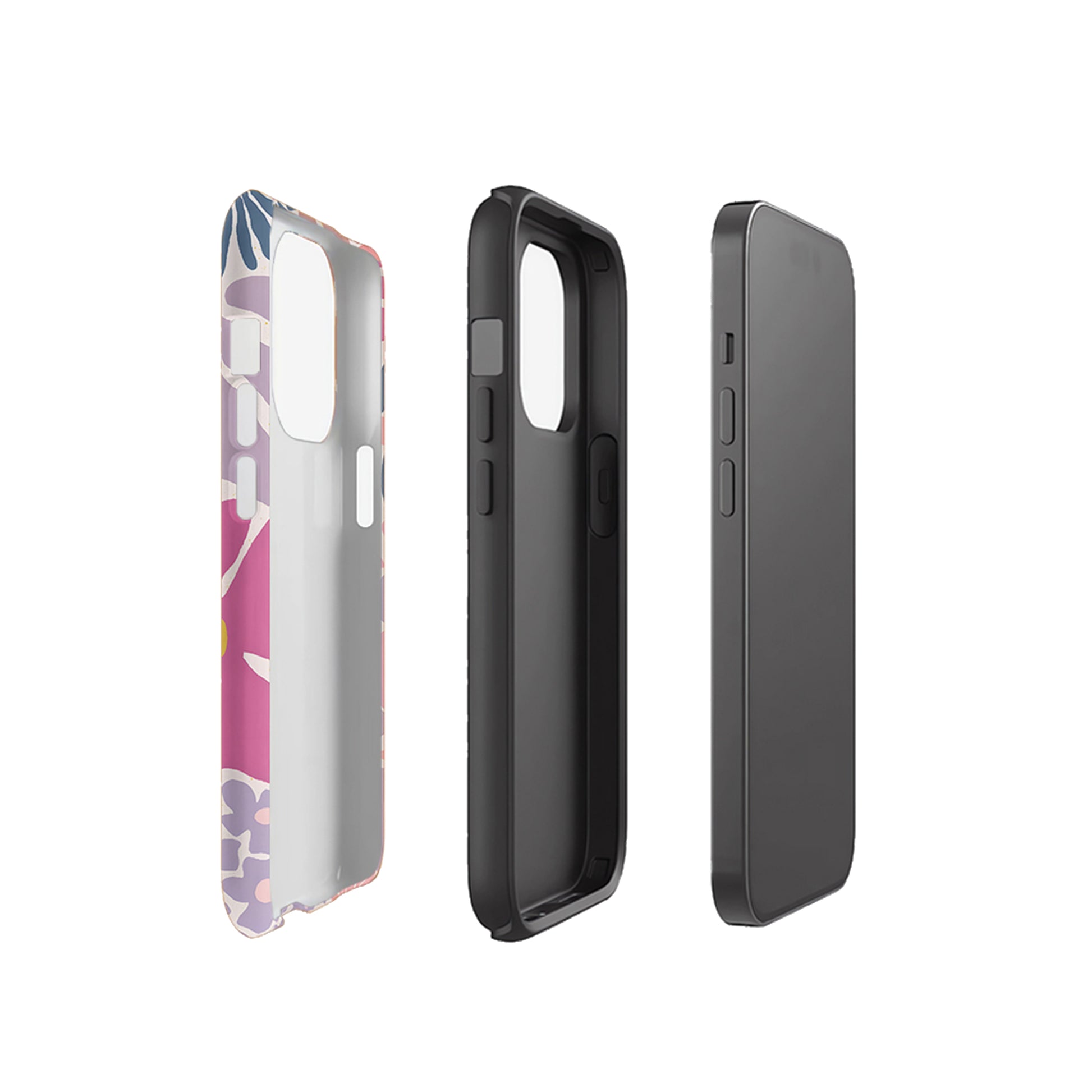Pink Floral Magnetic iPhone Case