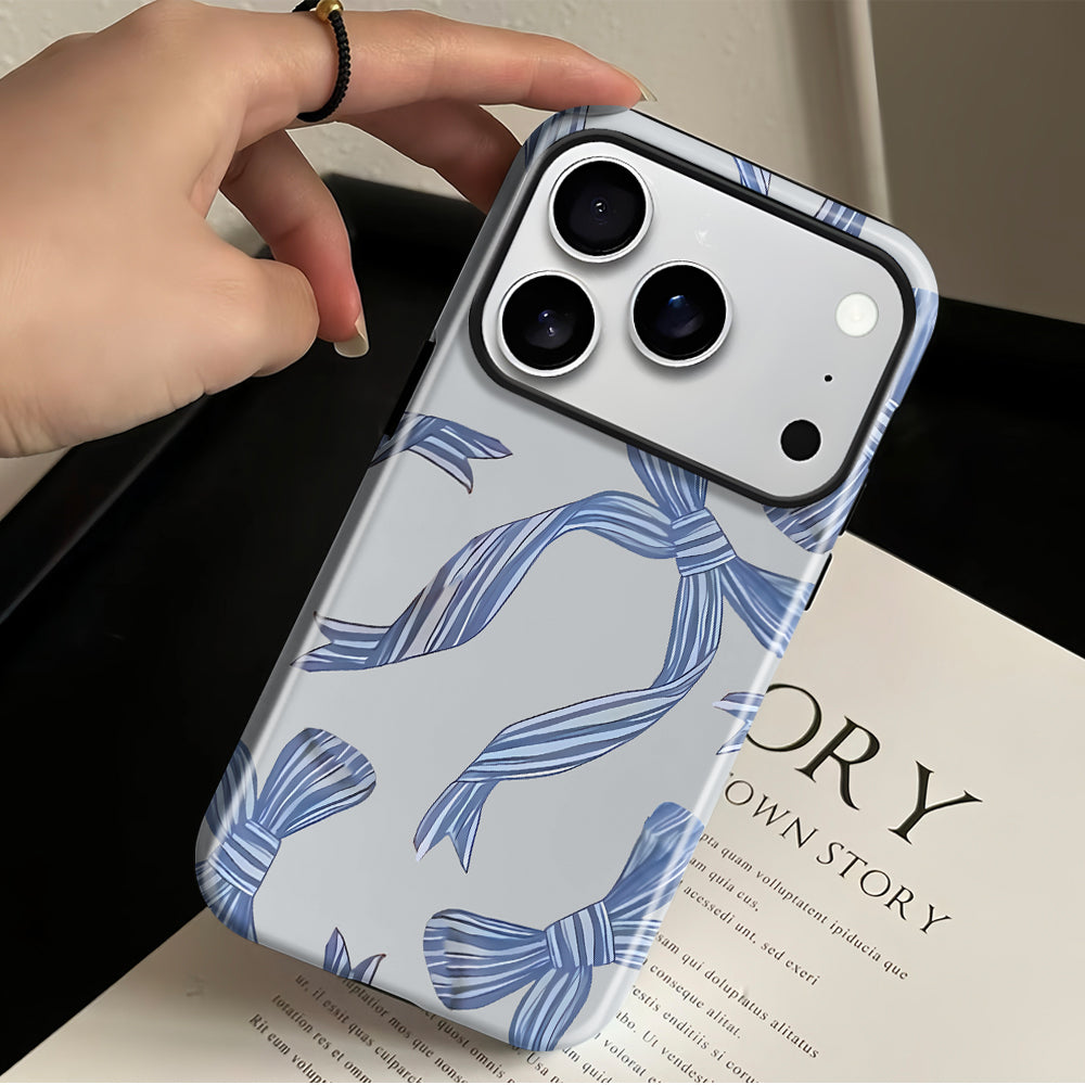 Blue Bow Magnetic iPhone Case