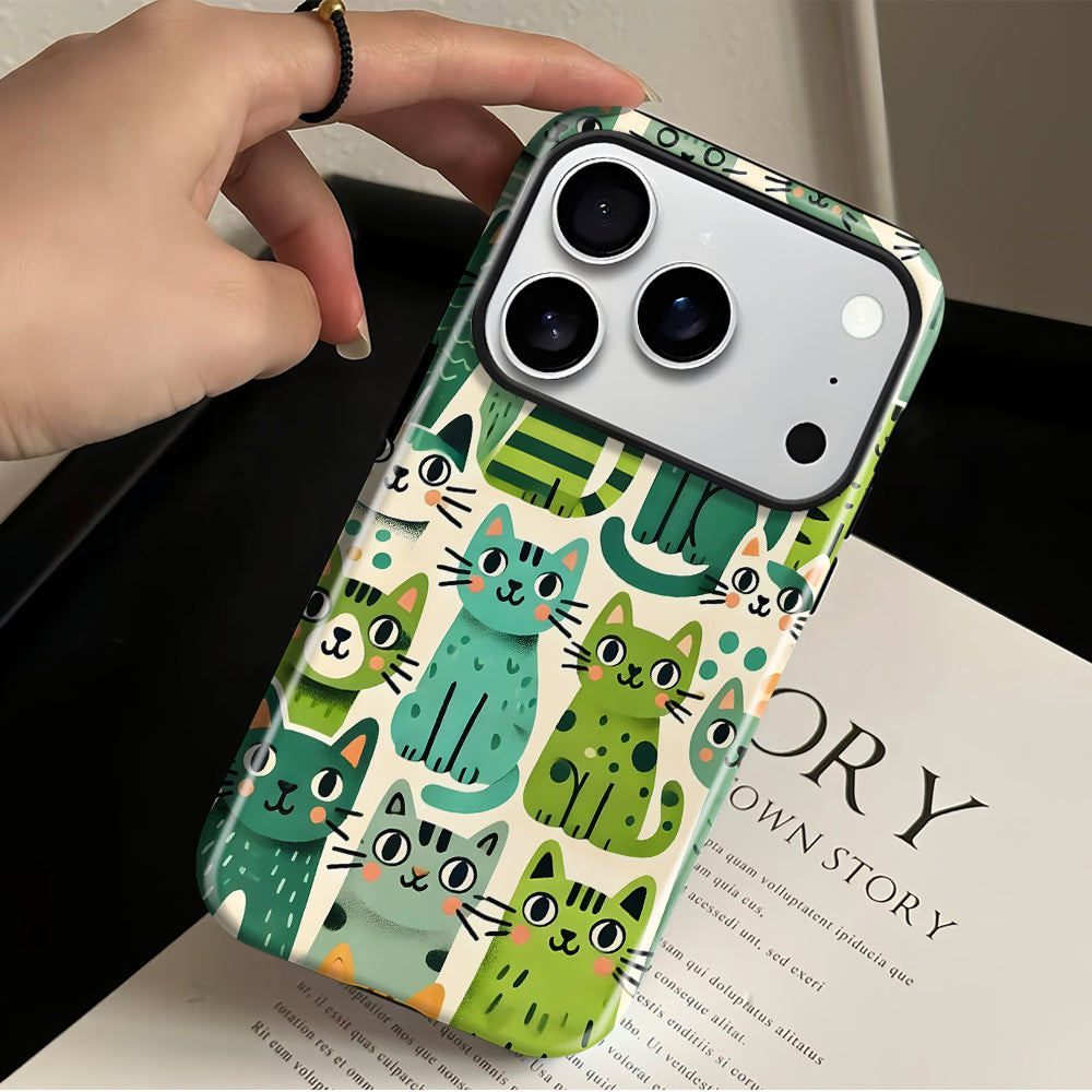 Green Kitten Magnetic iPhone Case
