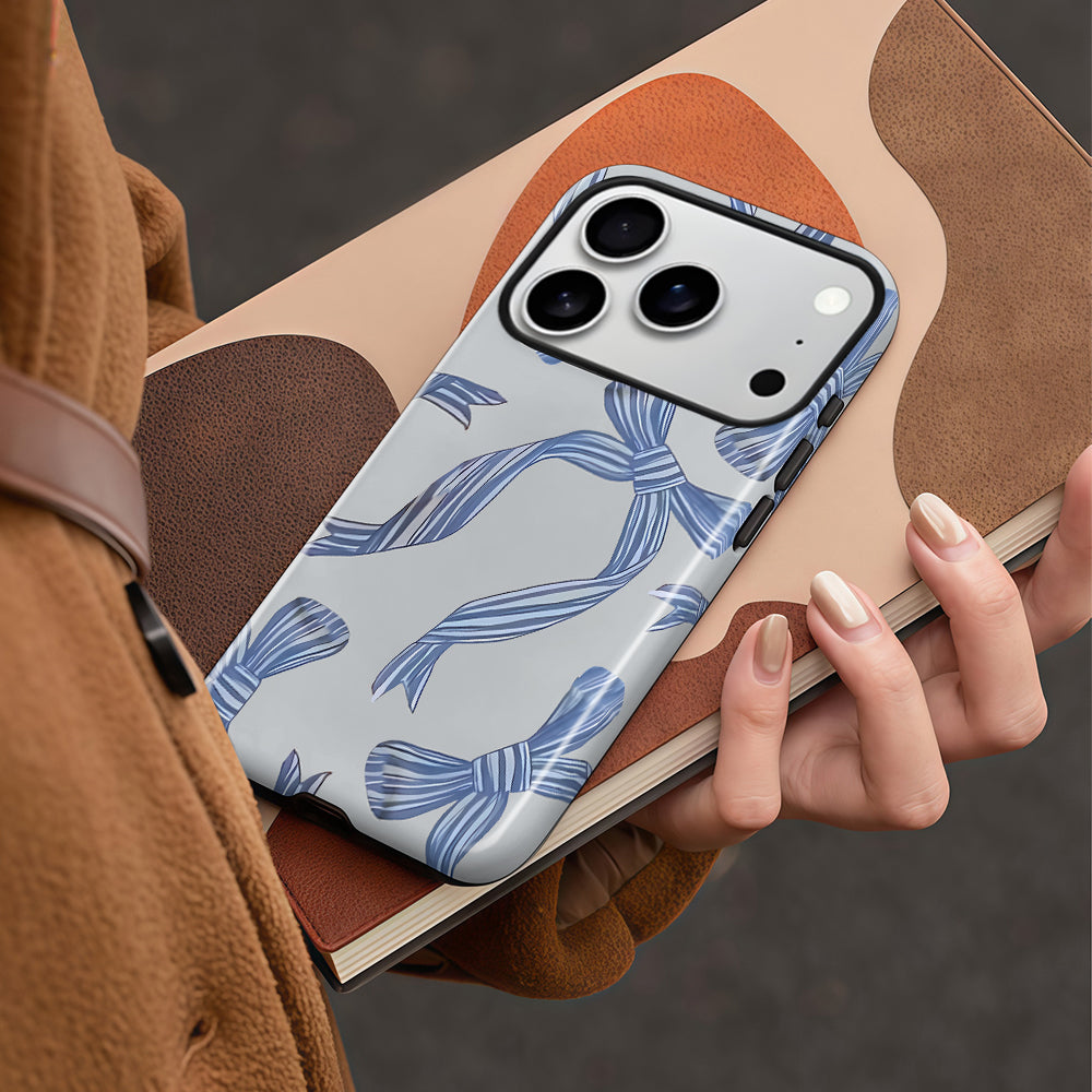 Blue Bow Magnetic iPhone Case