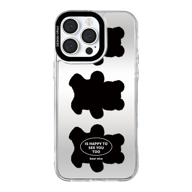 Silver mirror creative anti-drop iPhone phone case