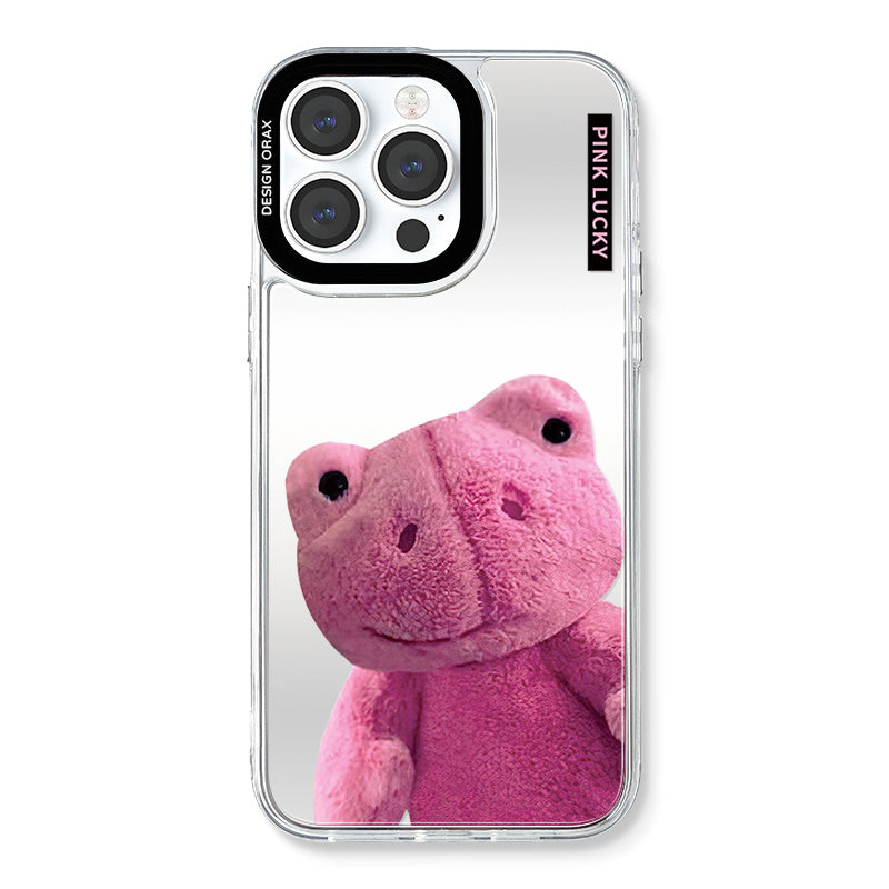 Creative Couple Frog Mirror Anti-Shatter iPhone Case