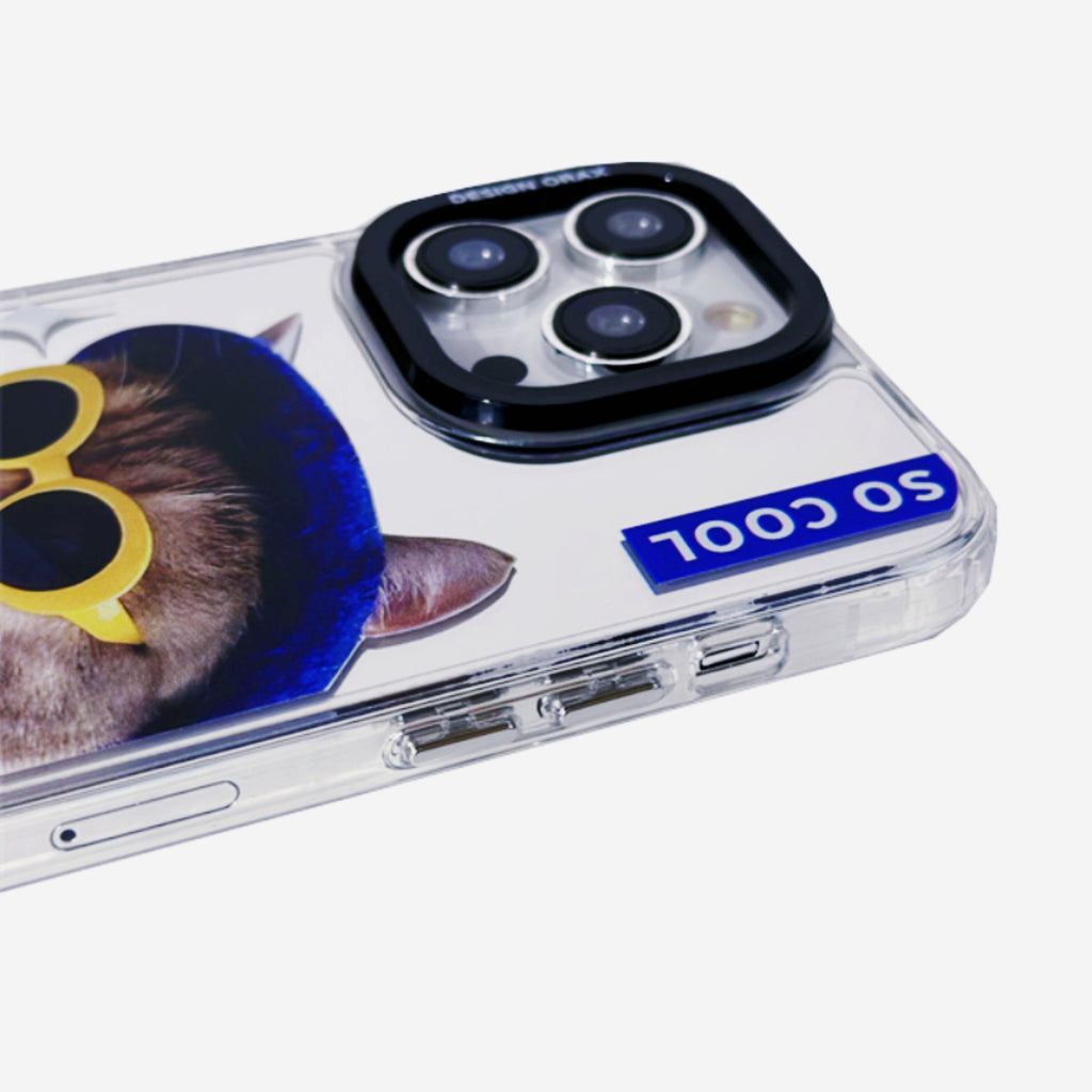 Cool Cat Mirror Anti-Shatter iPhone Phone Case
