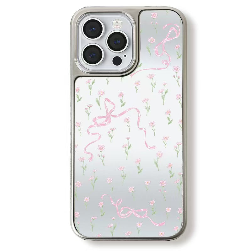 Frost  Mirror magnetic bow flower iphone case
