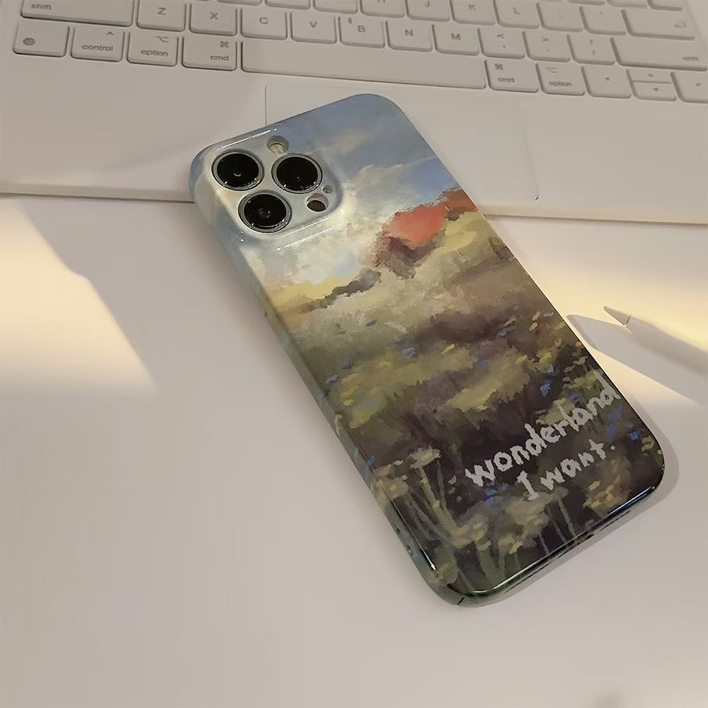 Monet Garden Film Double Layer Protection iPhone Case