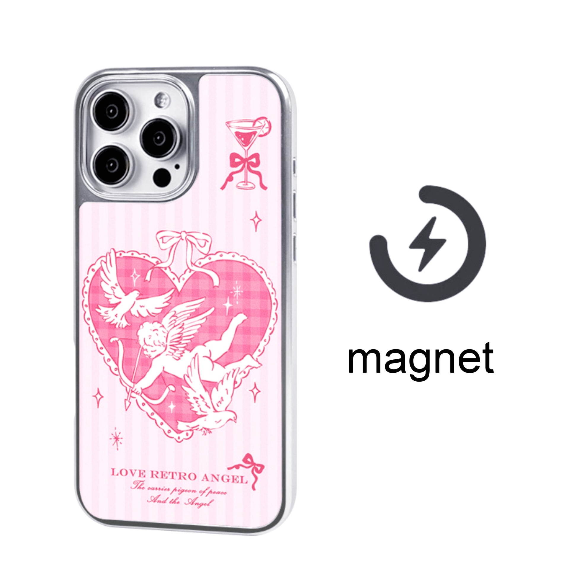 Pink Angel Magnetic Anti-Drop iPhone case