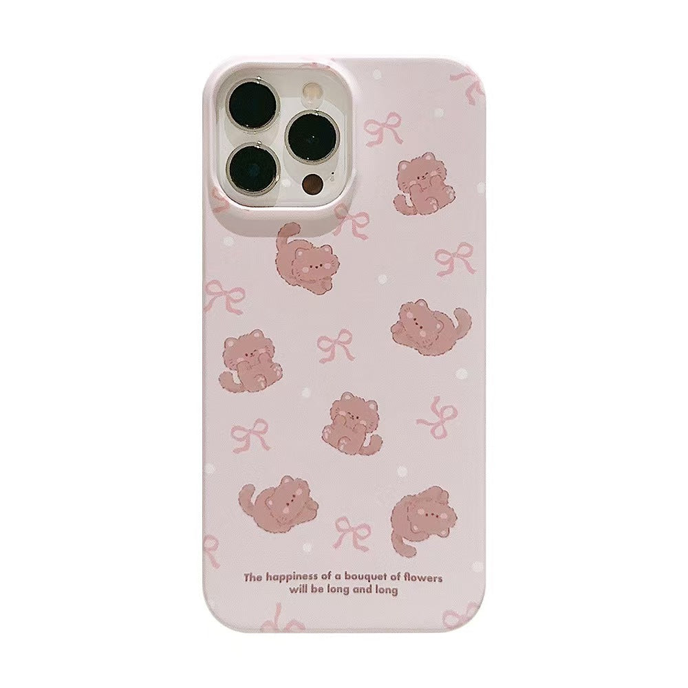 pink kitten Film Double Layer Protection iPhone Case