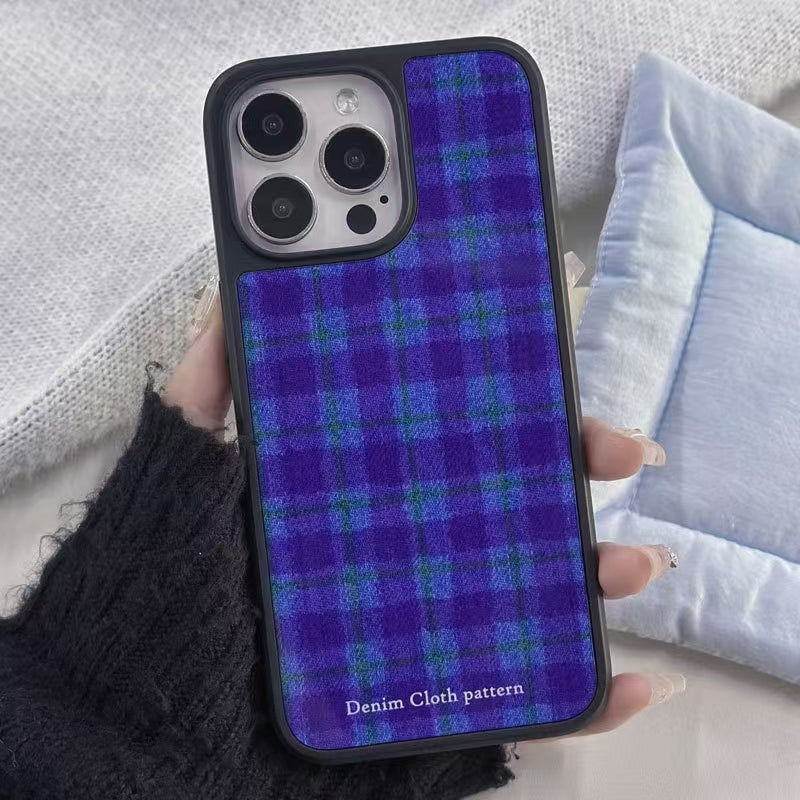 Blue Checkered Magnetic iPhone Case