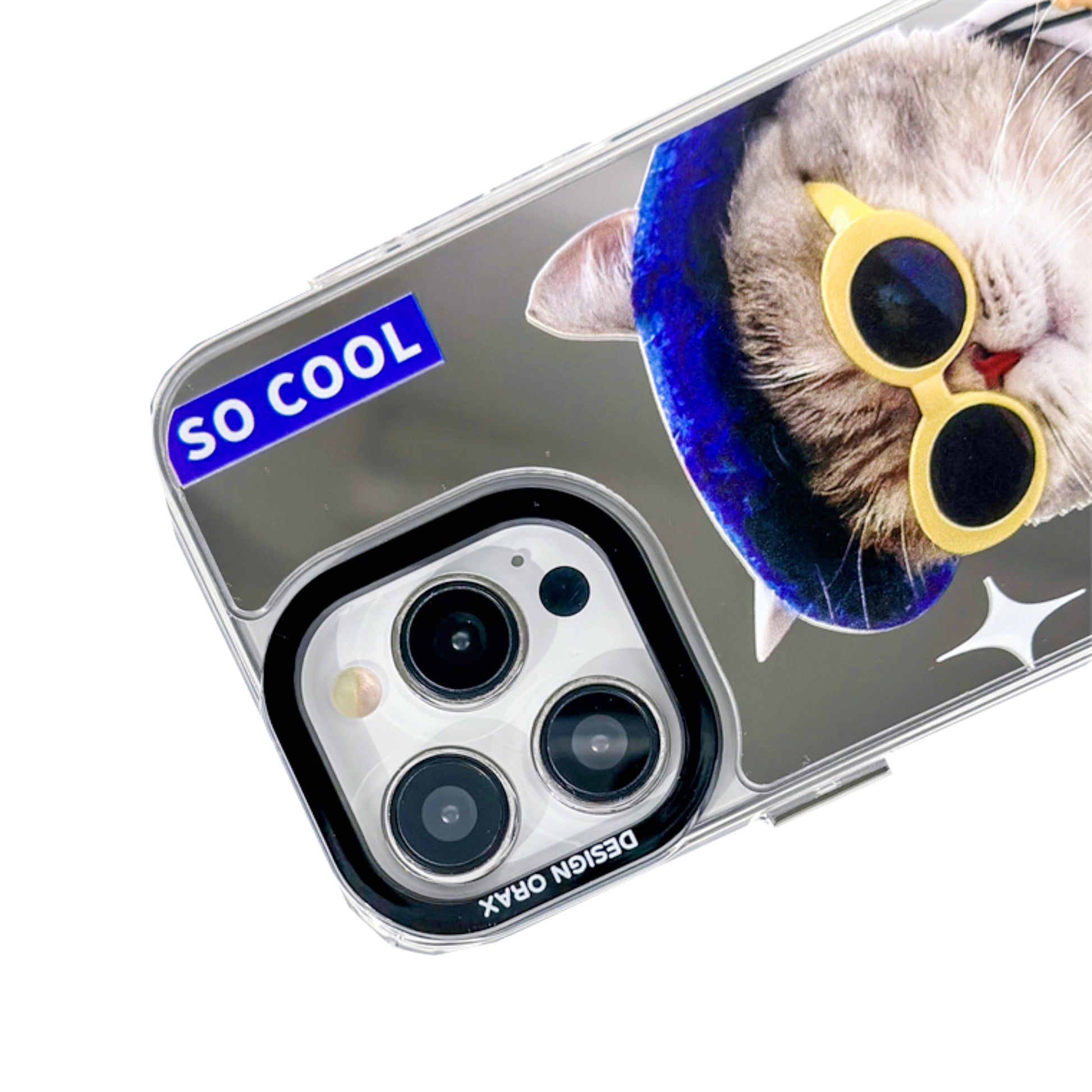 Cool Cat Mirror Anti-Shatter iPhone Phone Case