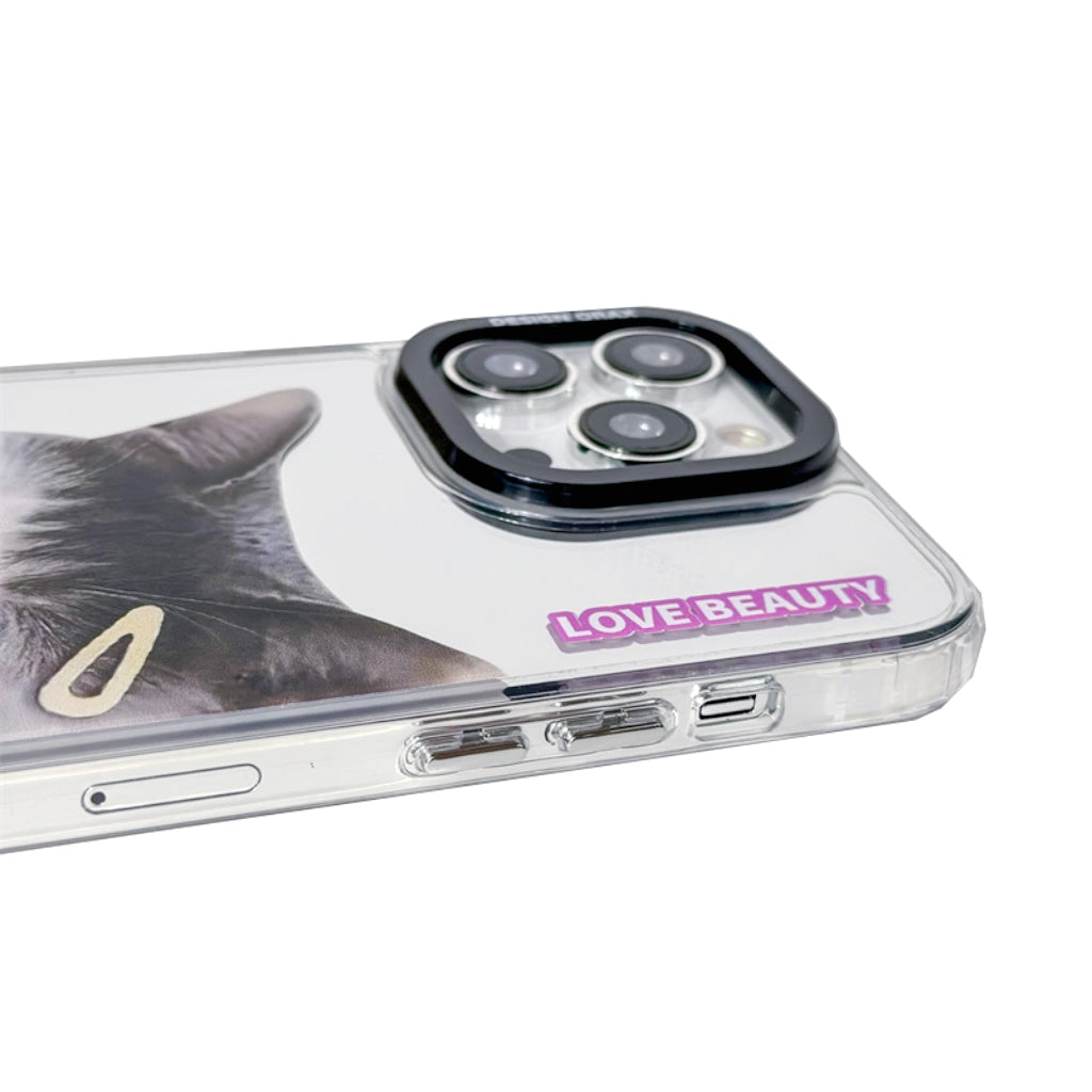 Mirror Creative Little Cat Shockproof iPhone Case