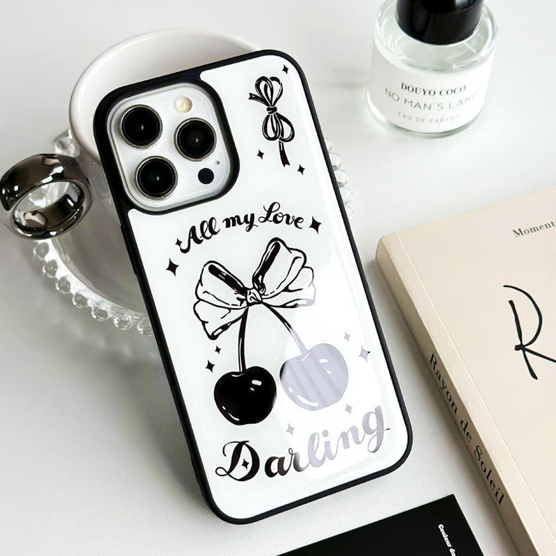 Black Cherry Resin-Dipped Phone Case