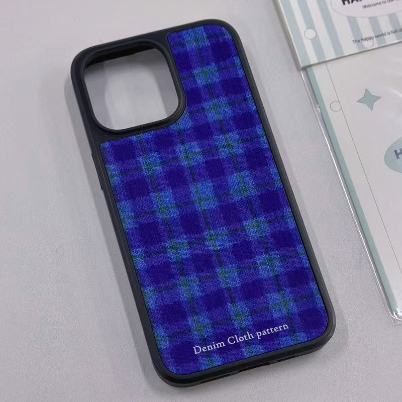Blue Checkered Magnetic iPhone Case