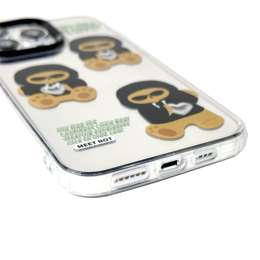 Cartoon mirror transparent shockproof iPhone case