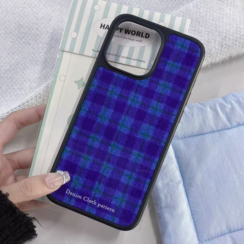 Blue Checkered Magnetic iPhone Case