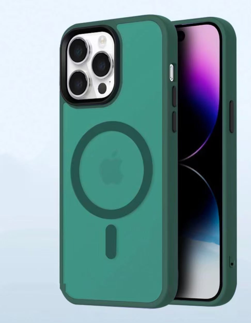 Magnetic Translucent  Matte Shockproof for iPhone Case  (Compatible with MagSafe)