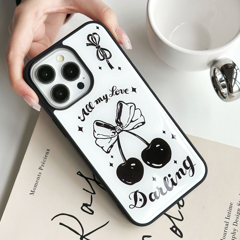 Black Cherry Resin-Dipped Phone Case