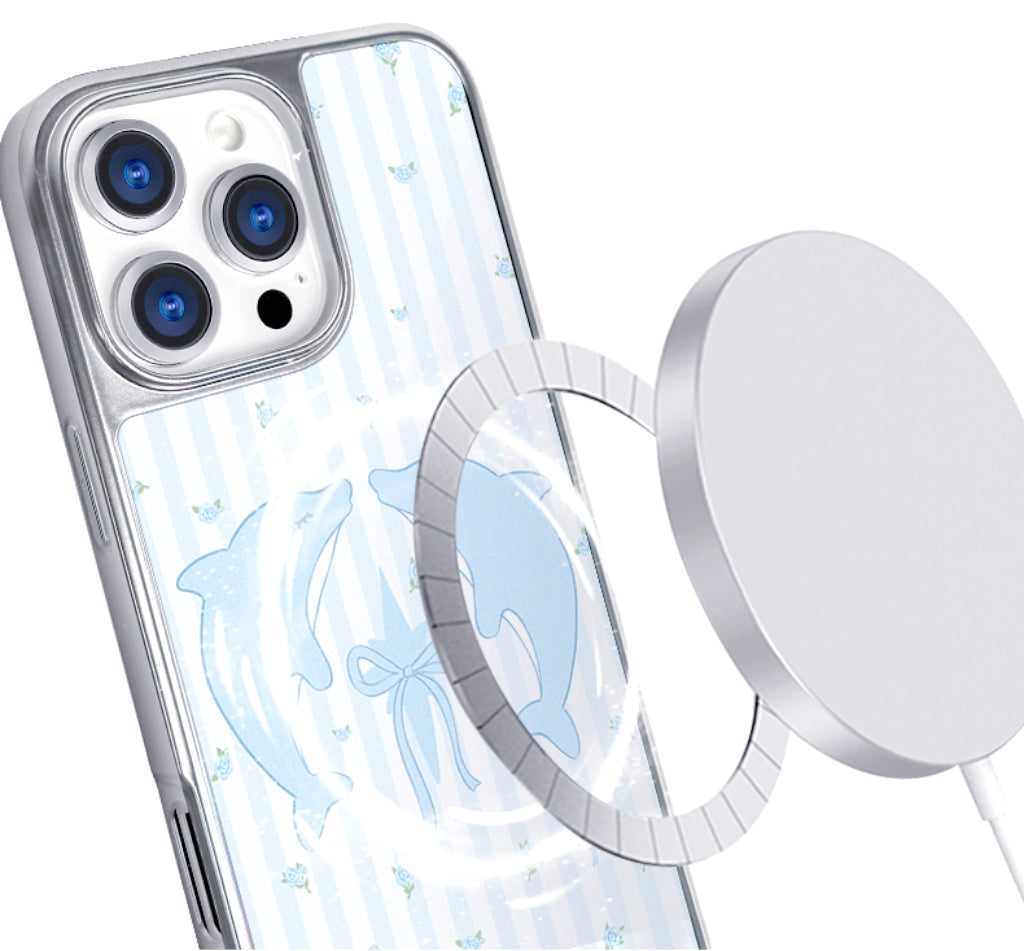 Blue Dolphin Magnetic Anti-Drop iPhone case