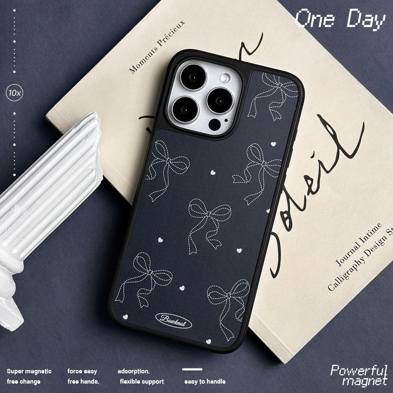 Denim Blue Bow iPhone Case