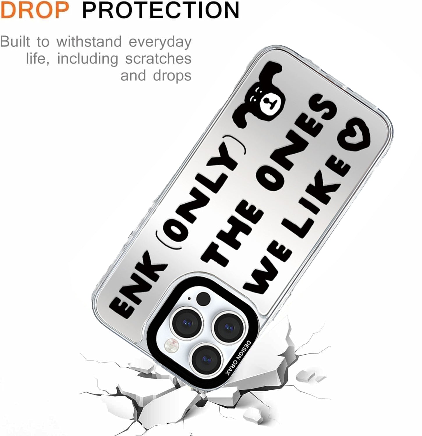 Doodle Creative mirror anti-drop iPhone phone case