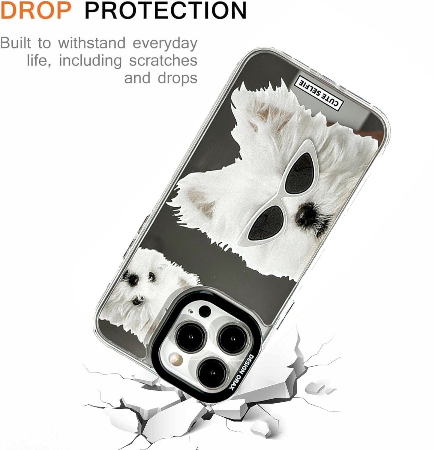 Kugou Mirror Anti-Shatter iPhone Phone Case