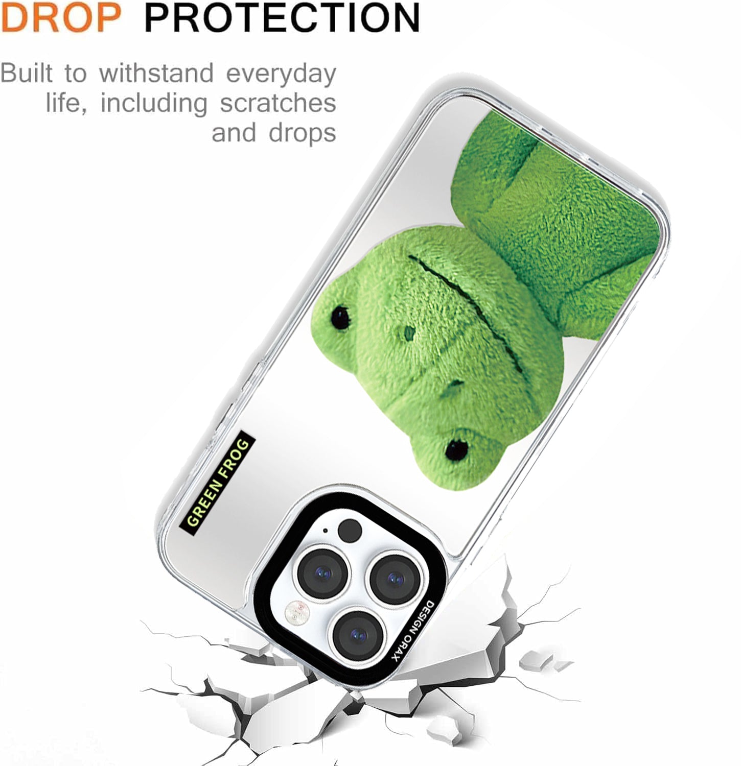 Creative Frog Mirror Anti-Drop iPhone Case