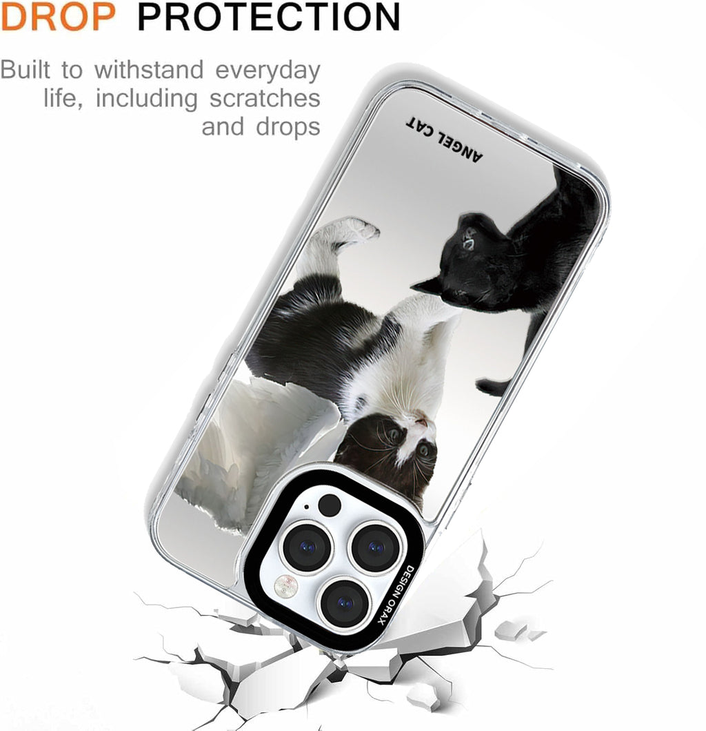 Angel Cat Mirror Anti-Shatter iPhone Phone Case