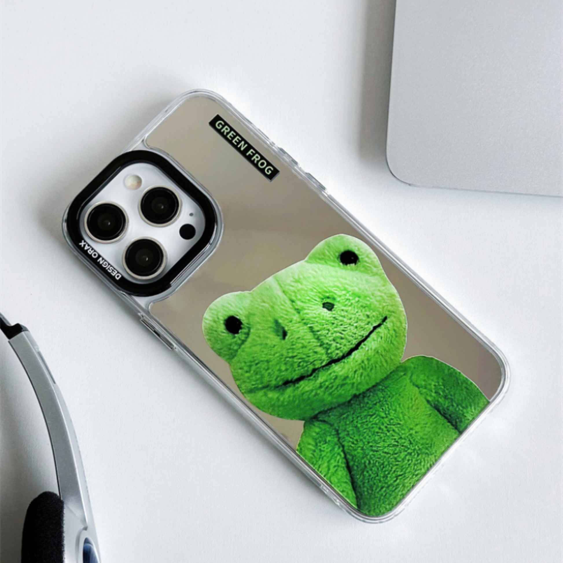 Creative Frog Mirror Anti-Drop iPhone Case