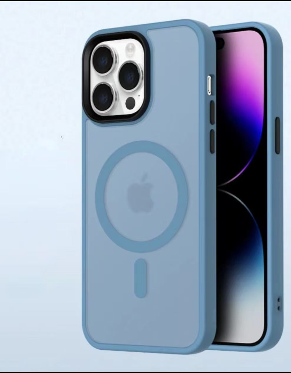 Magnetic Translucent  Matte Shockproof for iPhone Case  (Compatible with MagSafe)