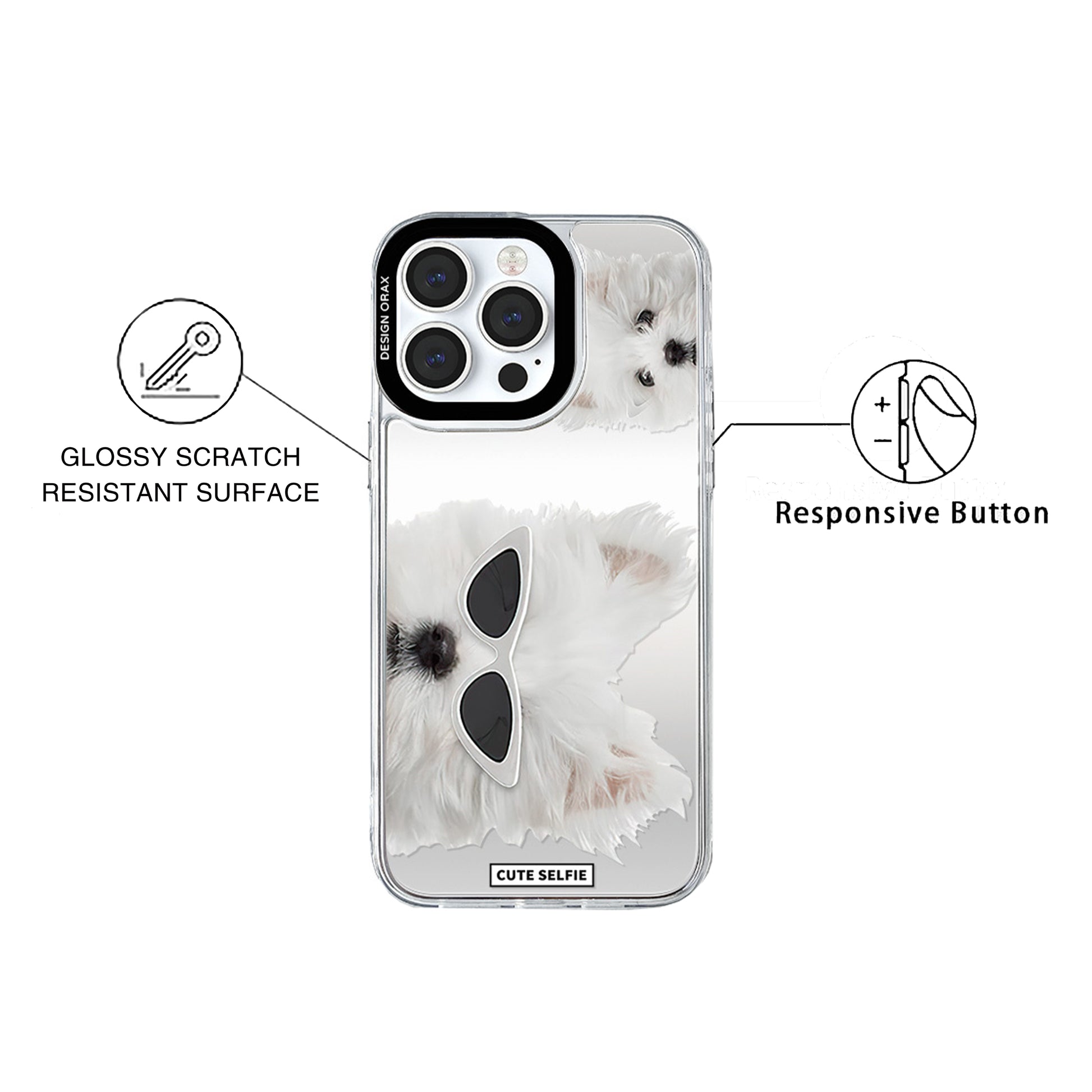 Kugou Mirror Anti-Shatter iPhone Phone Case