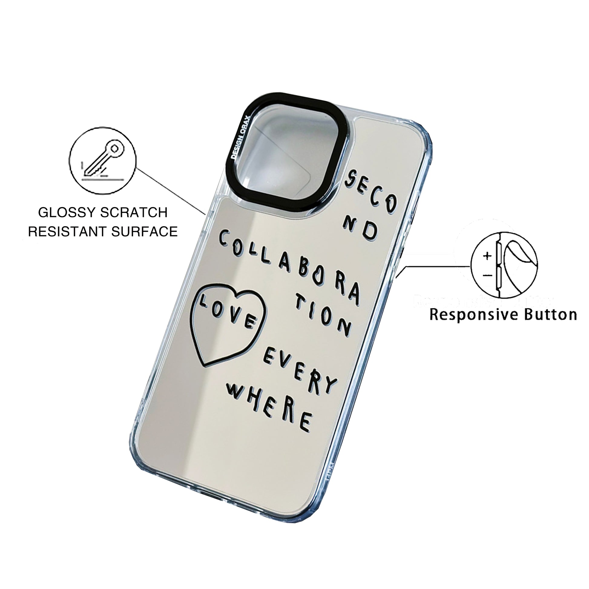 Vibe Creative mirror anti-drop iPhone phone case