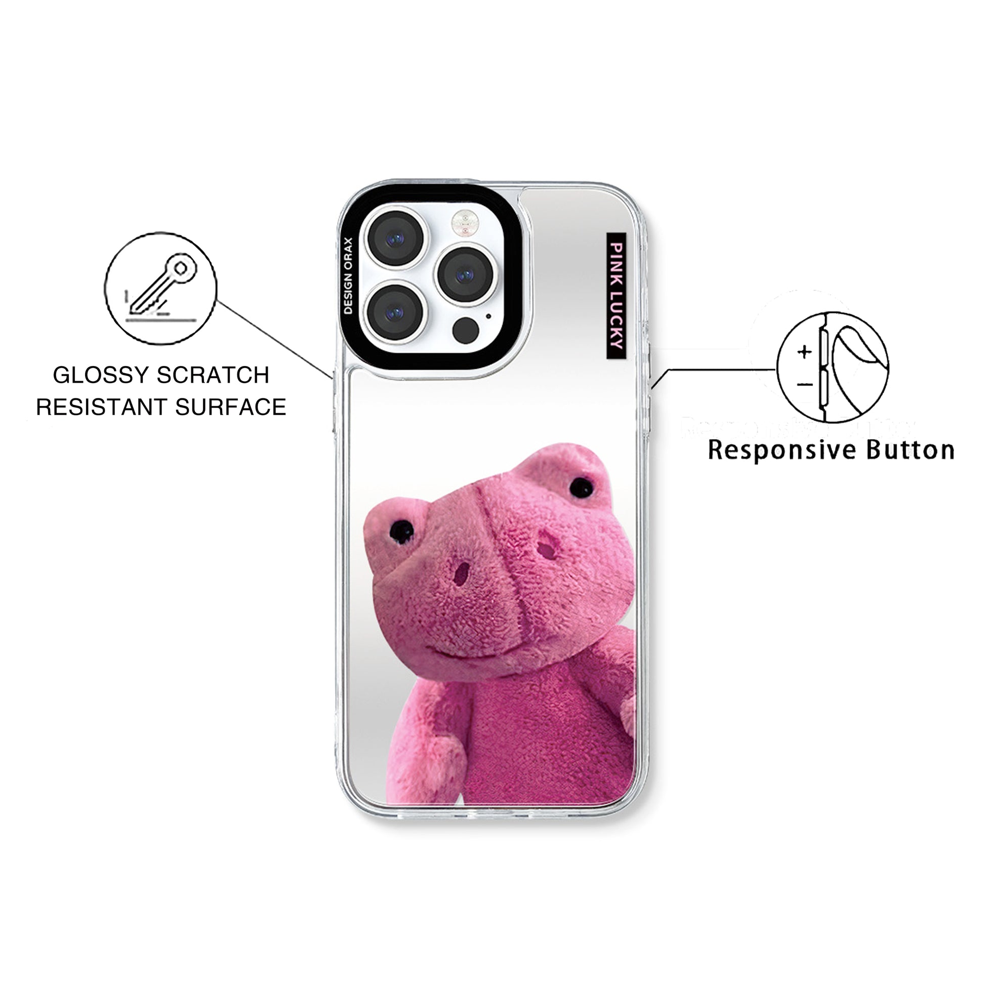 Creative Couple Frog Mirror Anti-Shatter iPhone Case