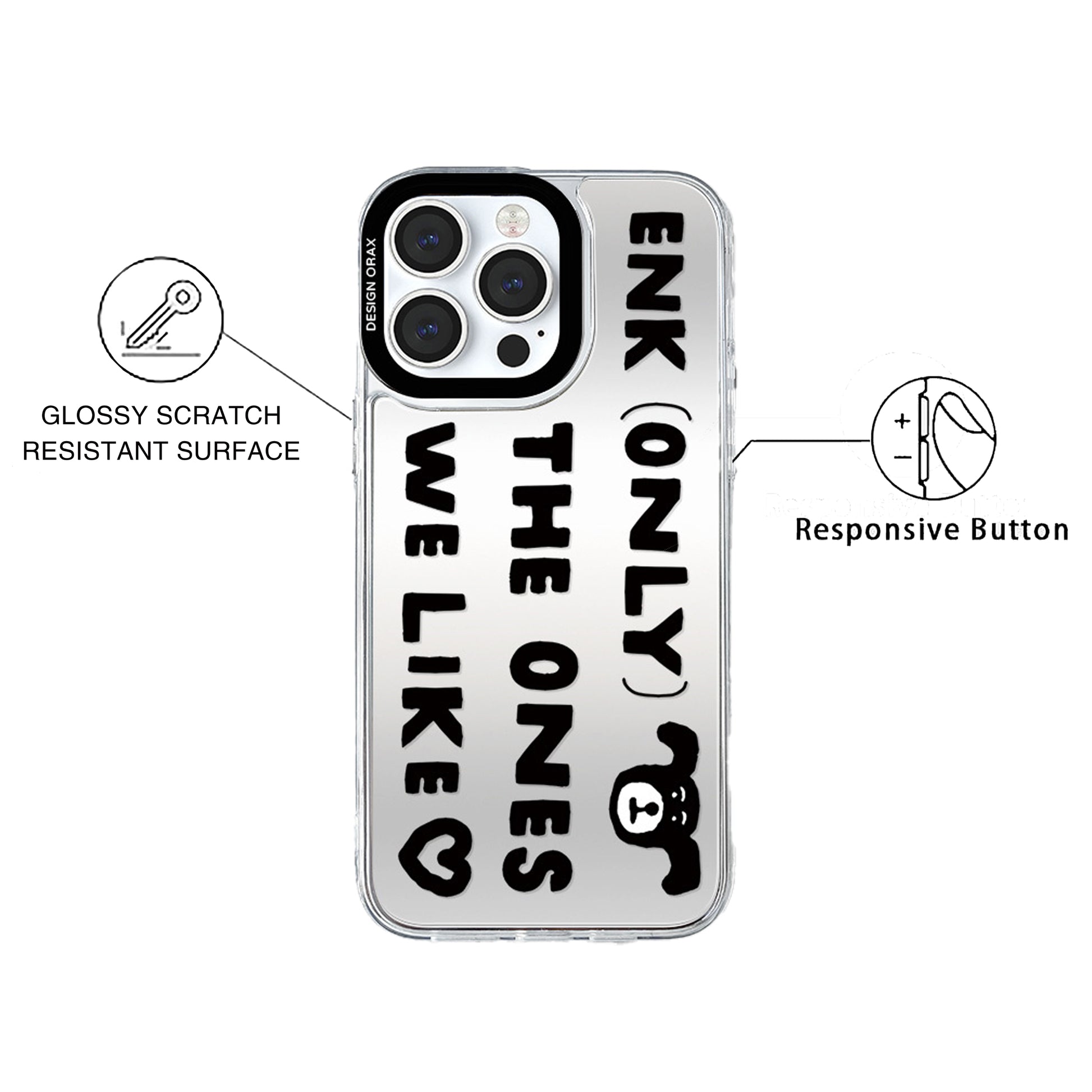 Doodle Creative mirror anti-drop iPhone phone case