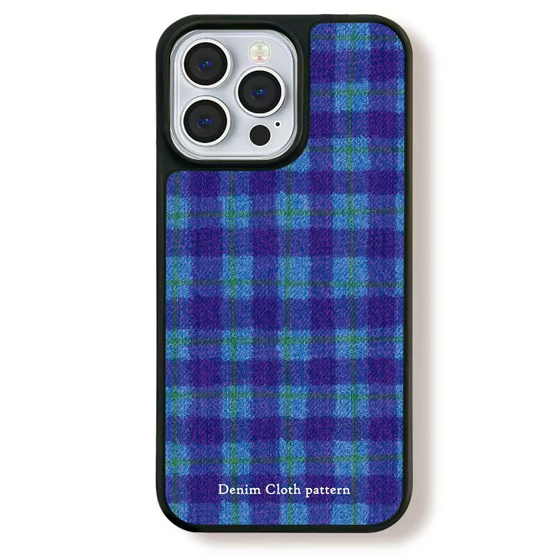 Blue Checkered Magnetic iPhone Case