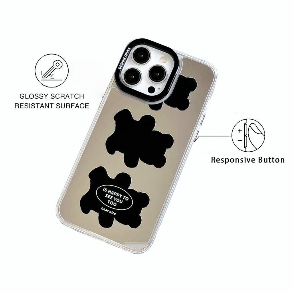 Silver mirror creative anti-drop iPhone phone case