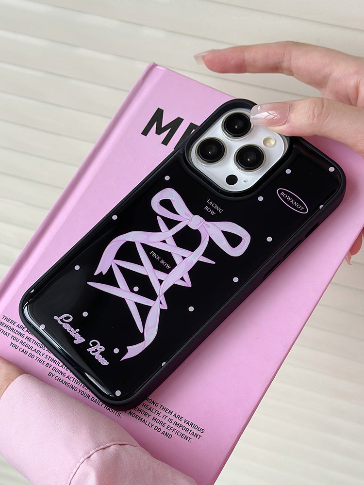 Black Bow Resin Phone Case