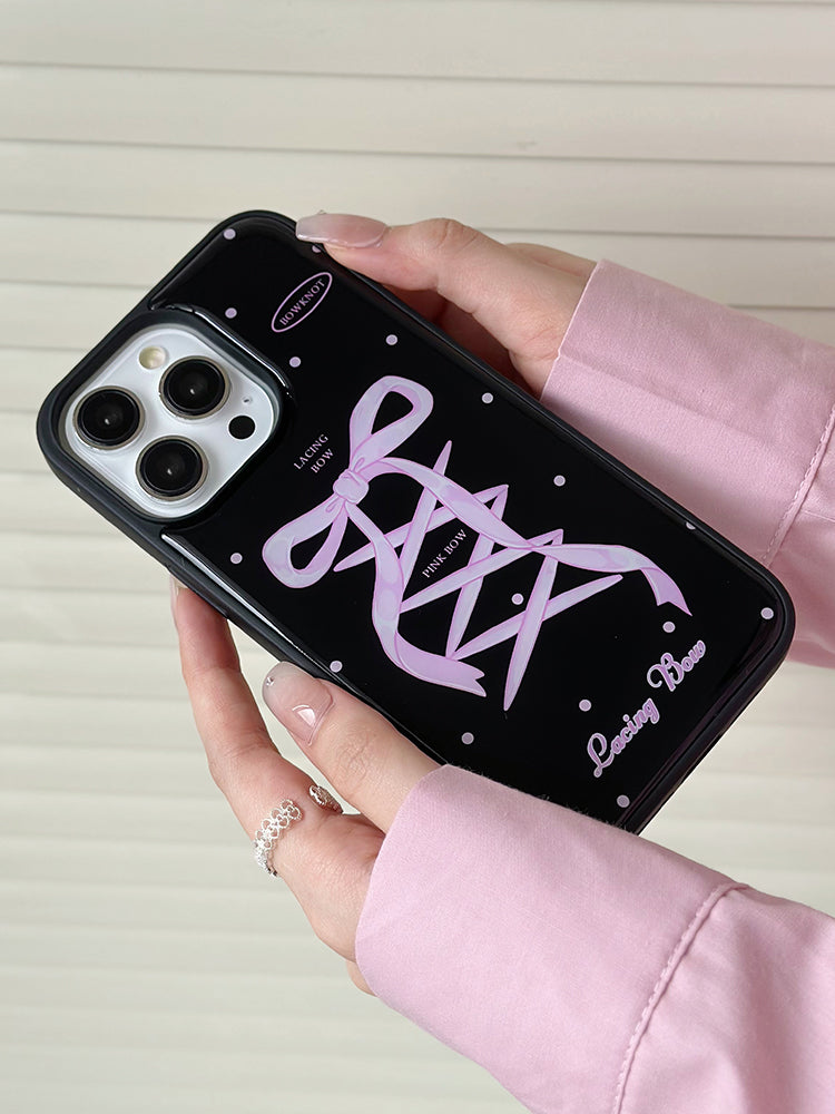 Black Bow Resin Phone Case