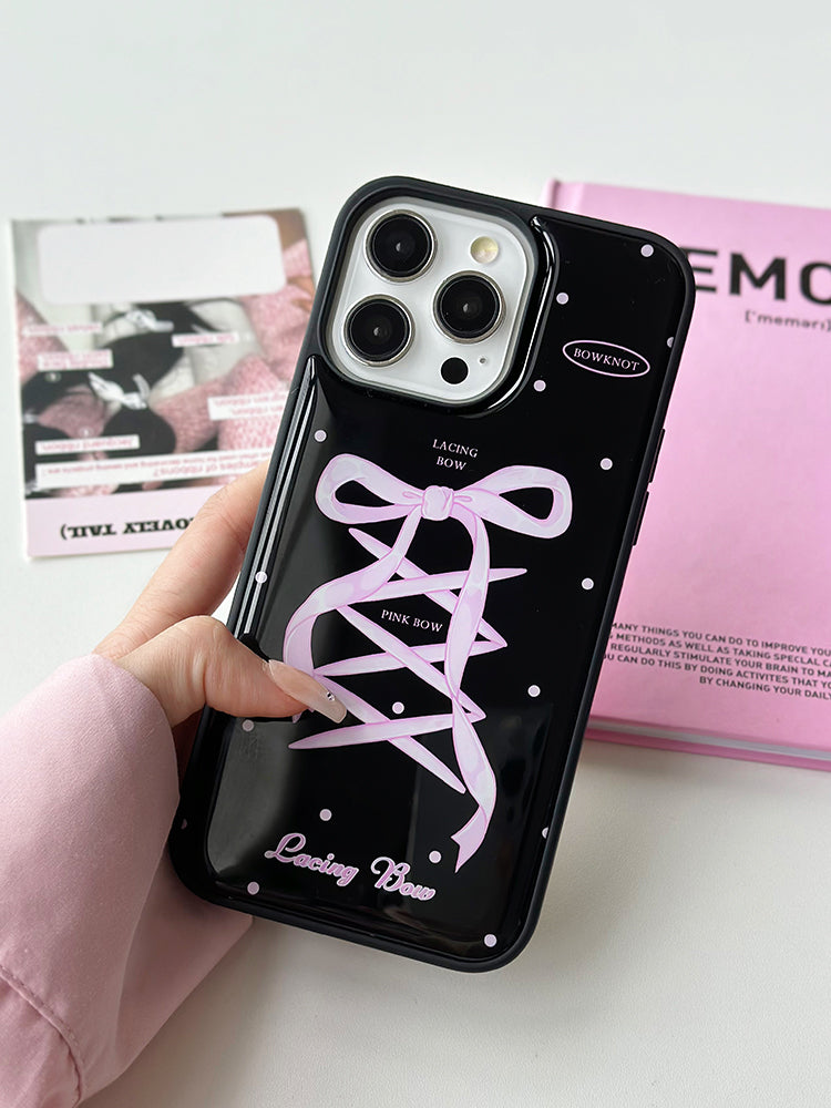 Black Bow Resin Phone Case
