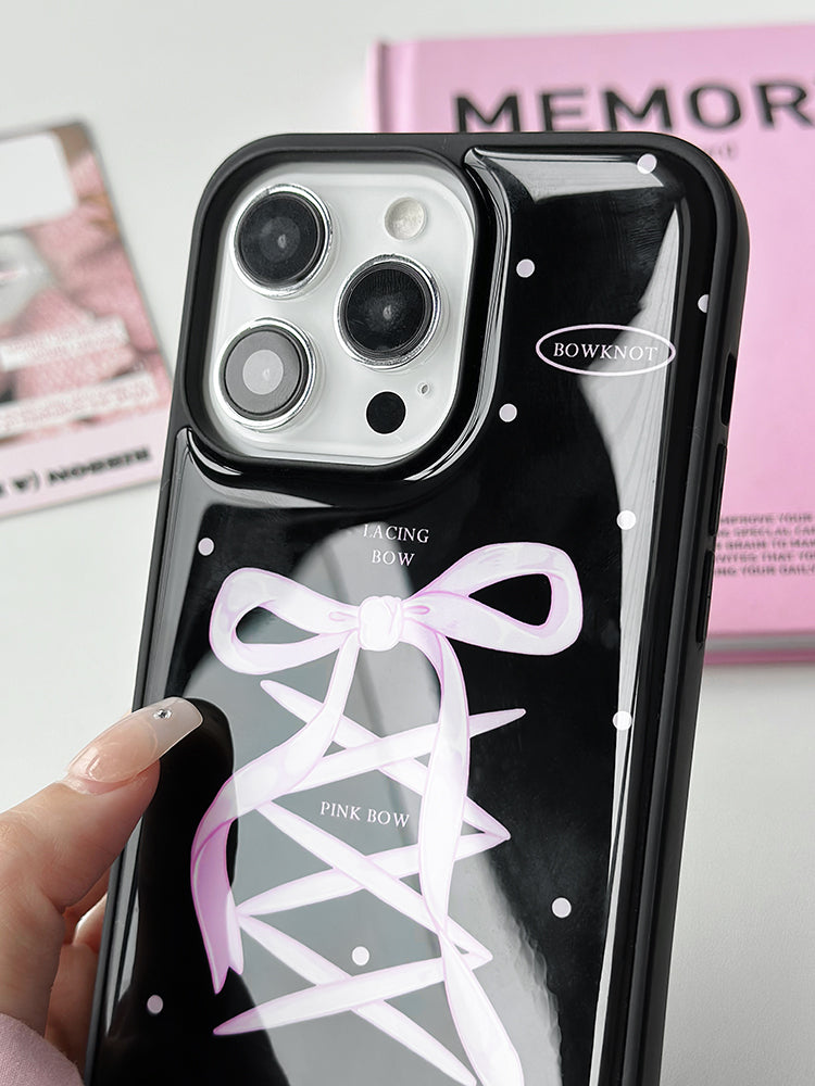Black Bow Resin Phone Case
