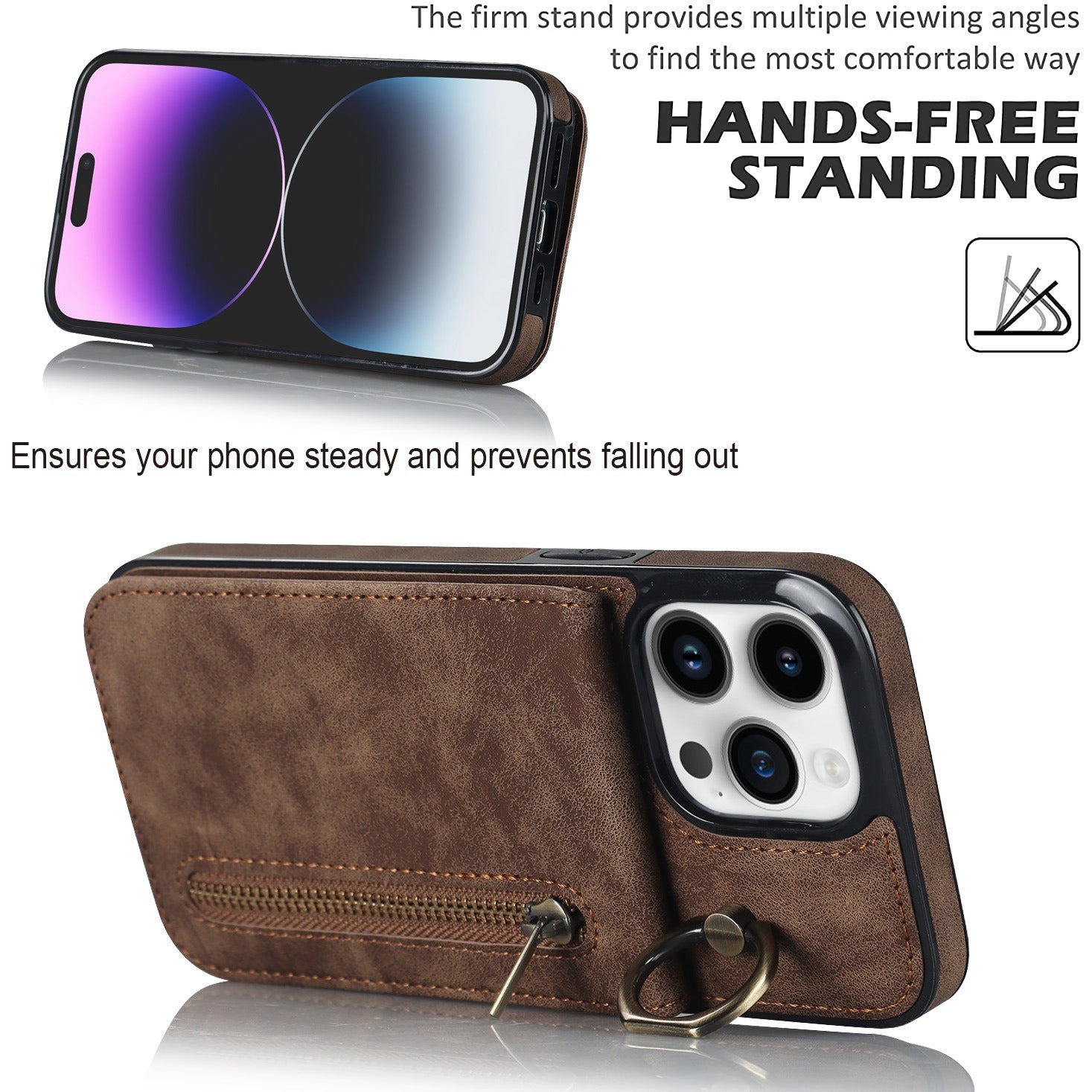 Blaze  PU Leather Stand Wallet iPhone Case with Card Holder
