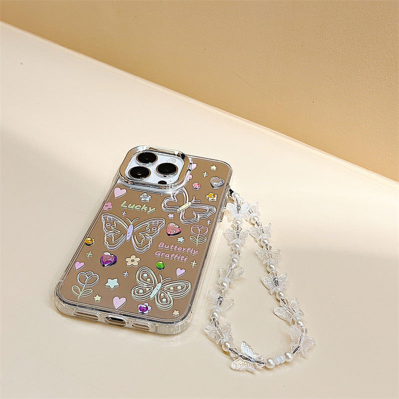 Lilac Butterfly Case for iPhone Clear Phone Case Design